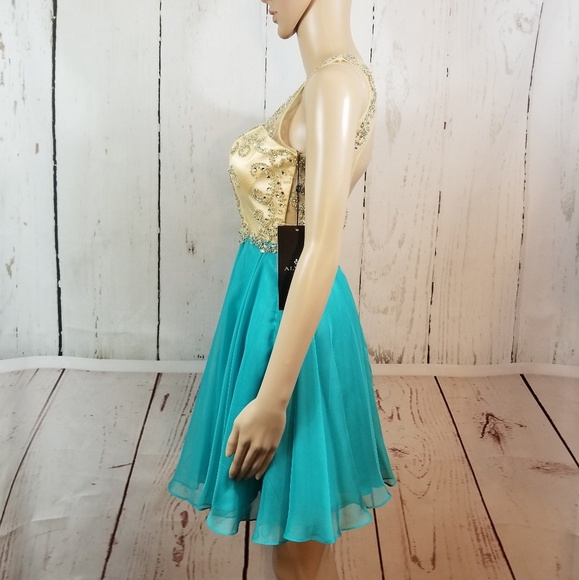 ALYCE PARIS Short Silky Chiffon Skater Dress - Picture 3 of 8